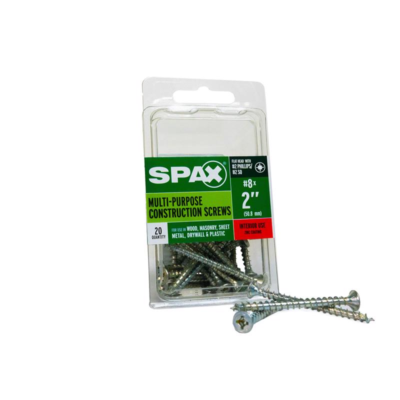 SCRW SPAX FH 8X2 ZN BX20