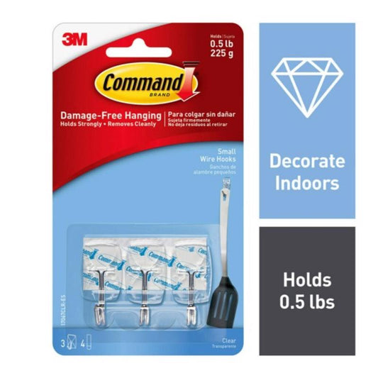HOOKS WIRE SMALL CLR3PK