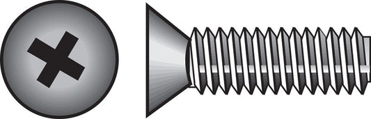 MCHN SCRWS STL 6-32GA 2"