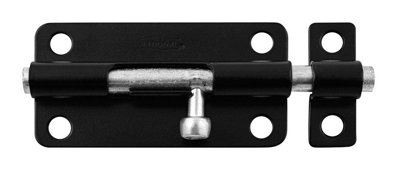 BARREL BOLT BLACK 4"