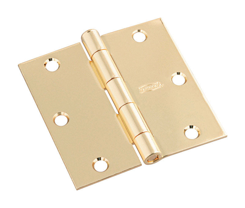 HINGE BRT BRASS 3PK 3.5"