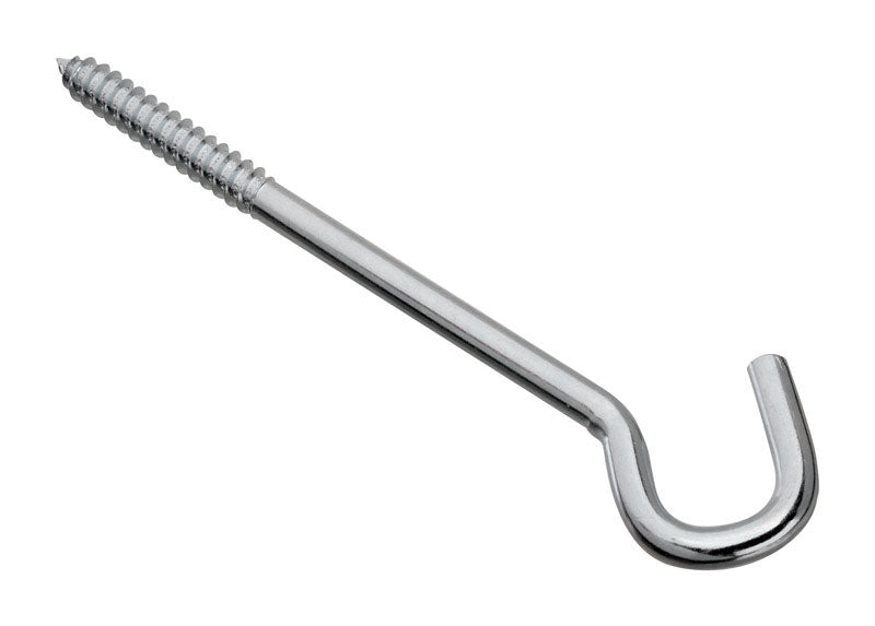 SCREW HOOK ZNC PLT3/8X8"