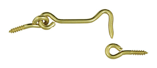 HOOK/EYES SOL BRS 2-1/2"