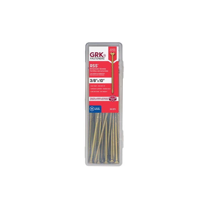 STRCRL SCRW 3/8X10" 50PK