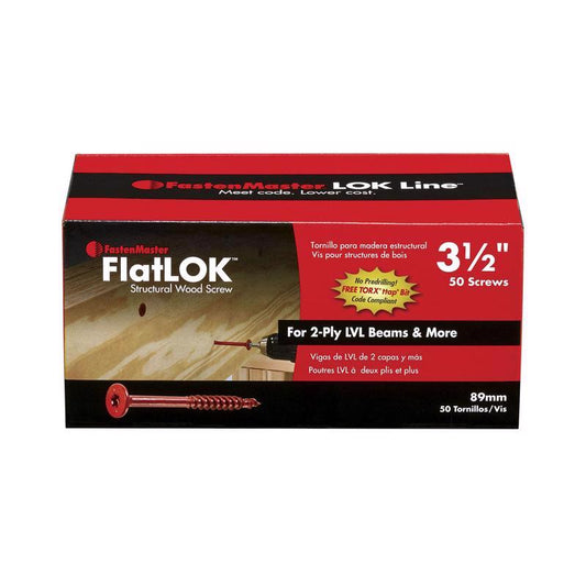 FastenMaster FlatLok No. 14 each X 3-1/2 in. L Torx Ttap Epoxy Coarse Wood Screws 1 pk
