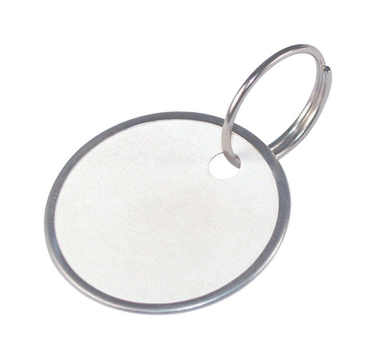 KEY RNG MTL WHT 1-1/4"