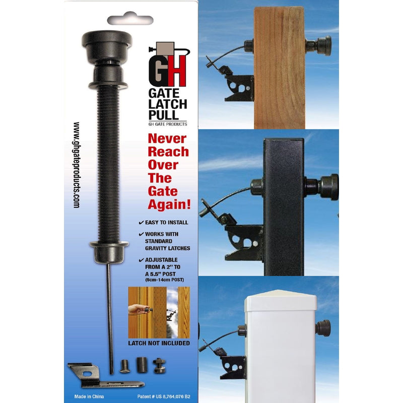 GH Gate Products Original 13.5 in. H X 4 in. W X 13 in. L Matte Plastic Pull Gate Latch