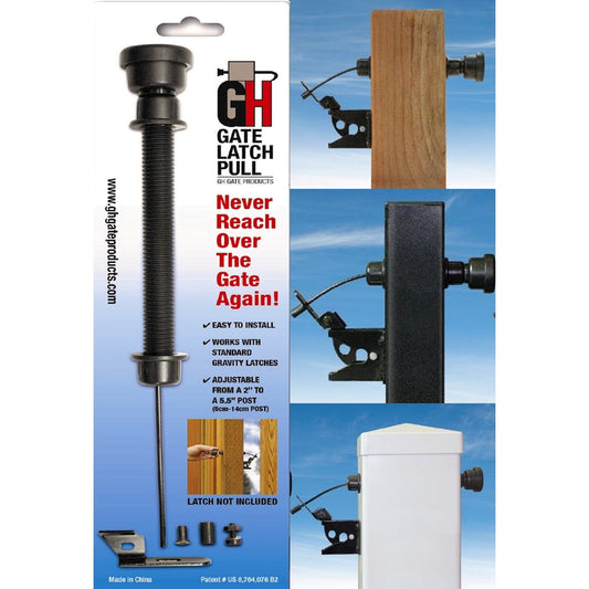 GH Gate Products Original 13.5 in. H X 4 in. W X 13 in. L Matte Plastic Pull Gate Latch