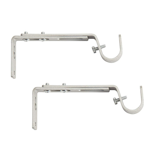 Kenney Satin Nickel Silver Modern/Contemporary Adjustable Bracket 3/4 in. L
