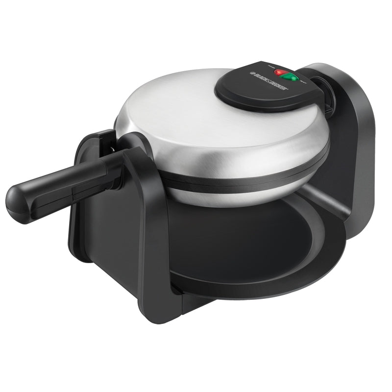 BLGN WFFLE MAKER BLK/SLV