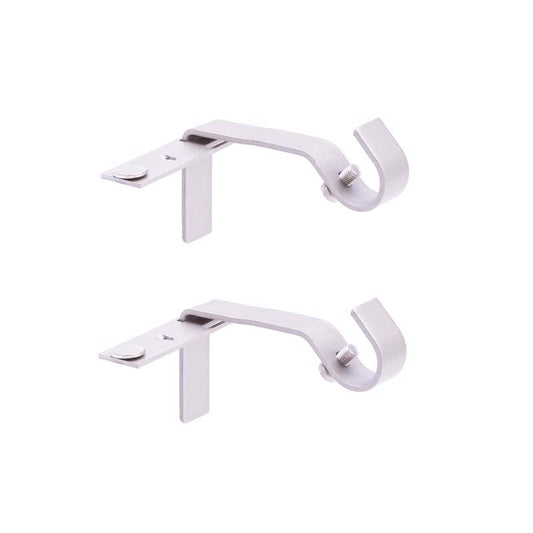 Kenney Fast Fit Brushed Nickel Silver Modern/Contemporary Curtain Rod Bracket 5/8 in. L
