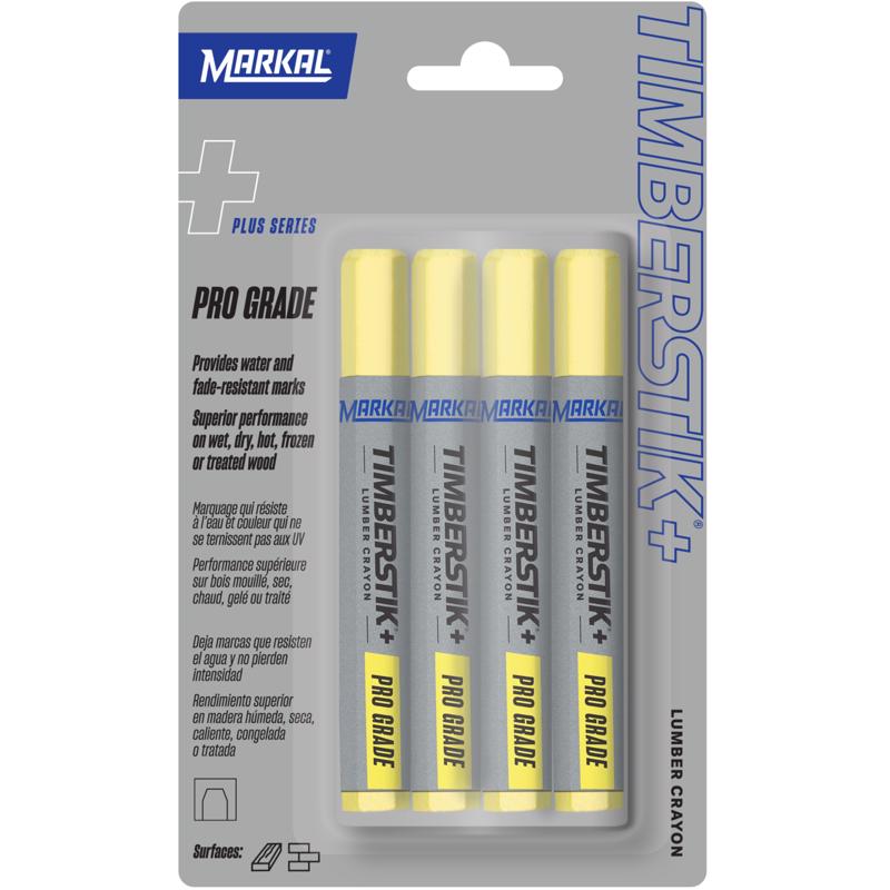 LUMBER CRAYON YLW 8" 4PC