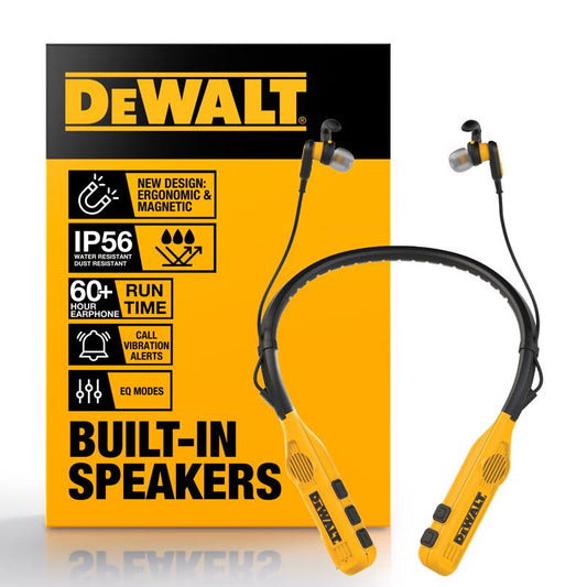 DeWalt Pro Max Wireless Bluetooth Neckband Behind-the-Neck Headphones 1 pk