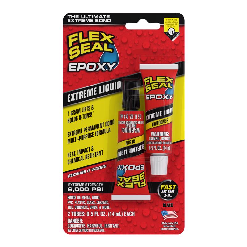 Flex Seal Family of Products Flex Seal Extra Strength Epoxy Black Epoxy 0.5 fl. oz.