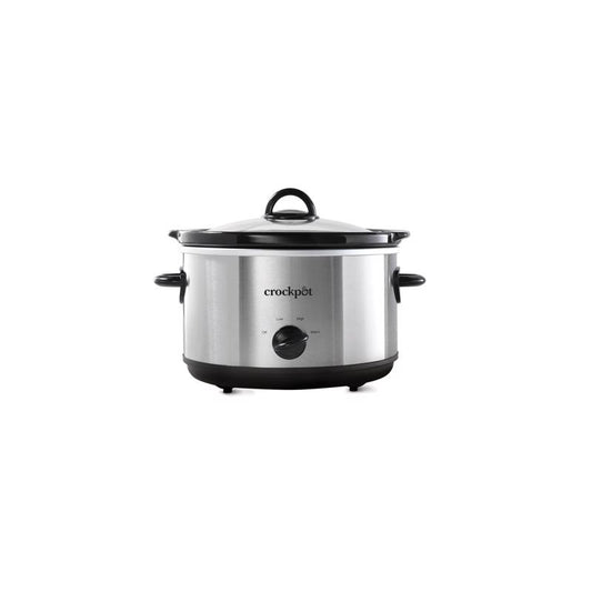 Crock-Pot 4.5 qt Black/Silver Stoneware Slow Cooker