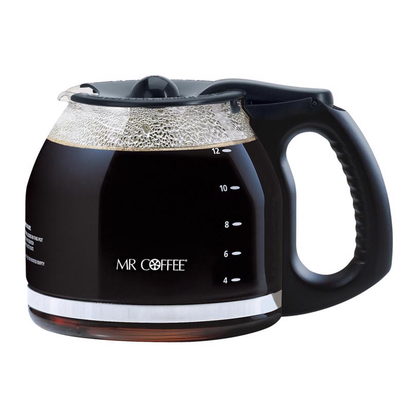 CARAFE GLASS BLK 12CUP