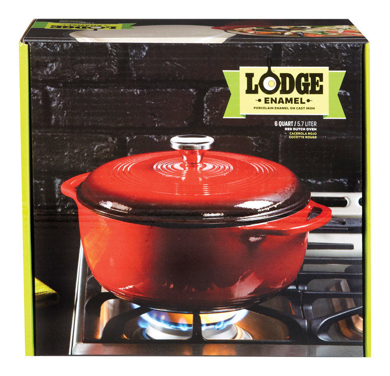 RED DUTCH OVEN 6QT