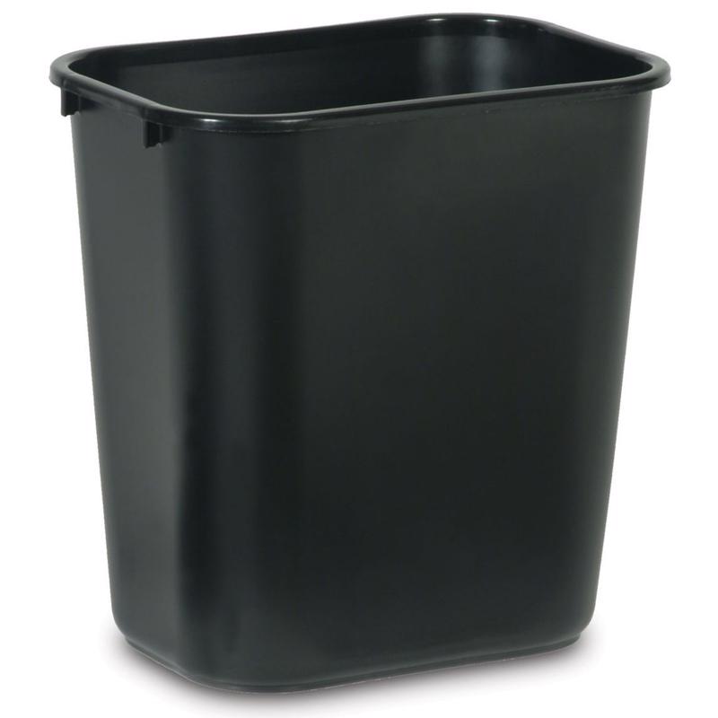 WASTEBASKET 7G BLK RUB