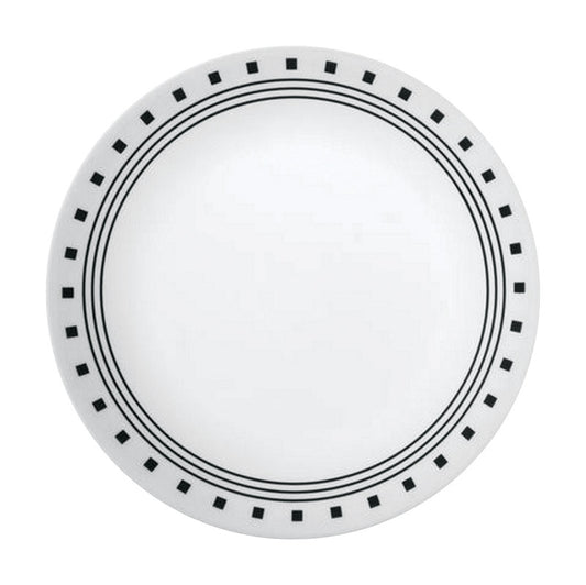 PLATE BLK/WHT 8.5"