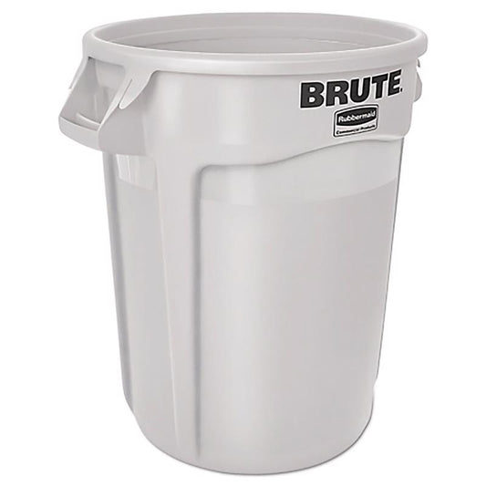 GARBAGE CAN 10G WHT RUBB