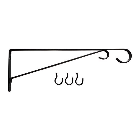 PLANT HOOK STL BLK 15"