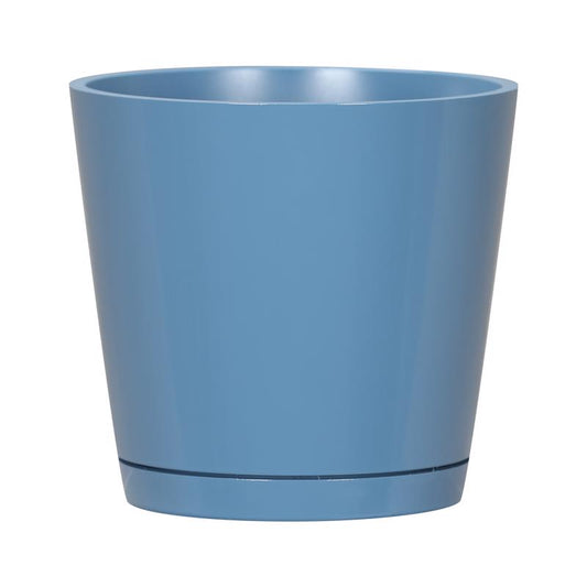 PLANTER RESIN BLU 5.7X6"