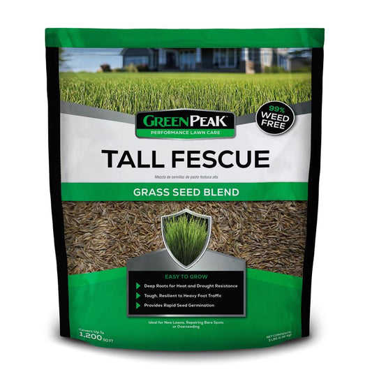 GreenPeak Tall Fescue Grass Sun or Shade Grass Seed 3 lb