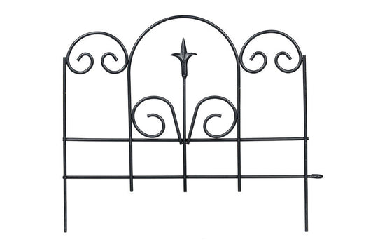 GARDEN EDGE W/FINIAL BLK