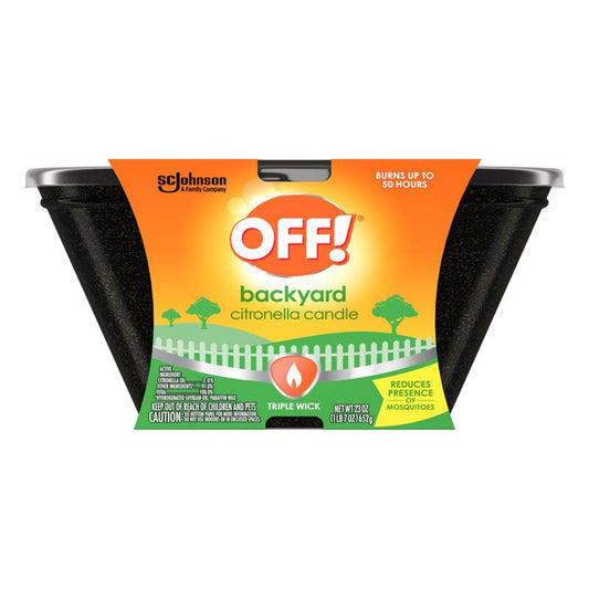 OFF! Citronella Candle Solid For Flying Insects 23 oz