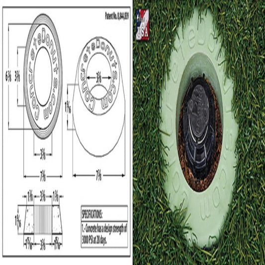 ConcreteDonuts.com 7.25 in. D X 9 in. L Spray Guard