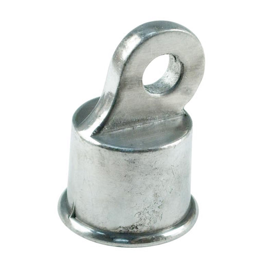 YardGard 2.8 in. H Silver Aluminum Rail End