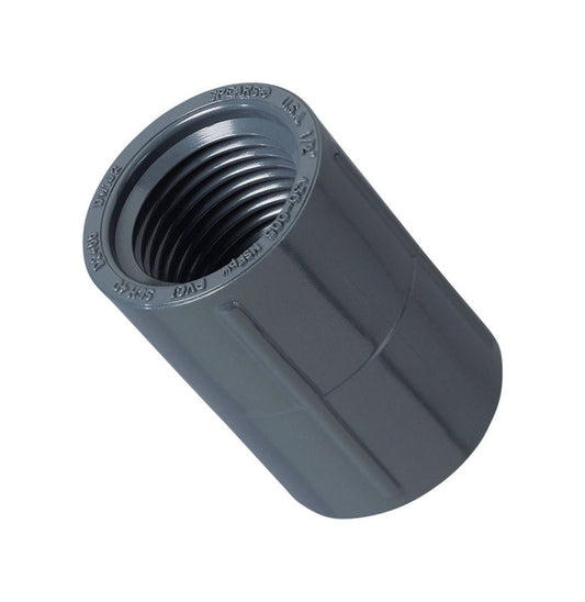 PVC COUPLING 1/2" FNPT