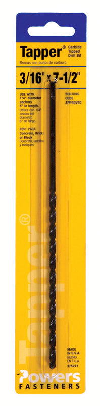 DRL BIT 3/16X7-1/2"