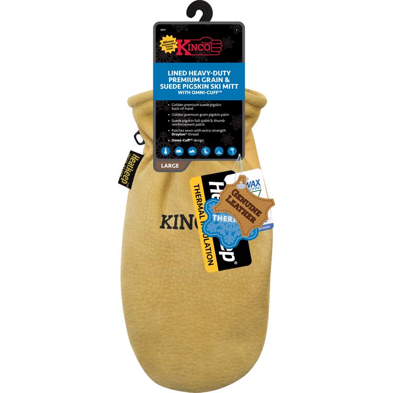 PIG SKIN MITTENS L