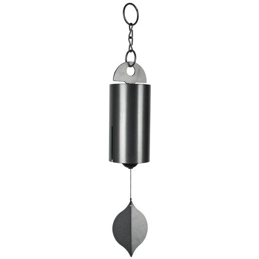 Woodstock Chimes Signature Collection Silver Aluminum/Wood 40 in. Heroic Windbell Bell Chimes