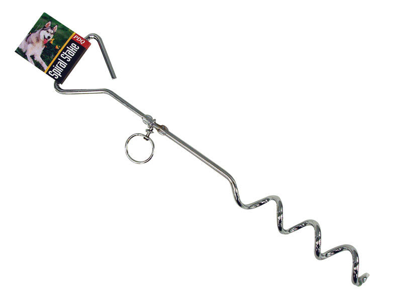 DOG TIE OUT 15' SLVR LG