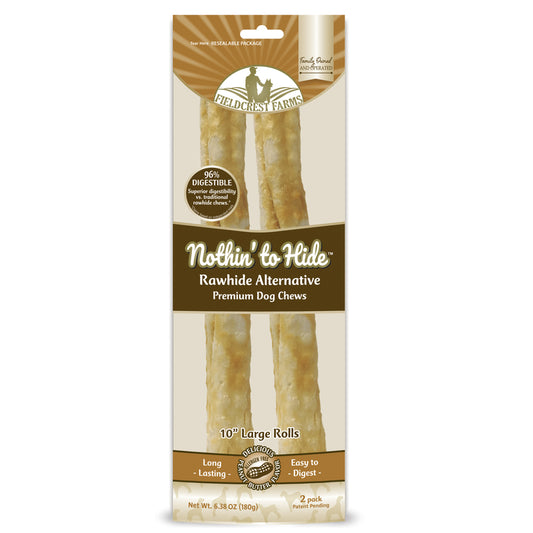 Fieldcrest Farms Nothin' to Hide Lg Roll Peanut Butter Grain Free Chews For Dogs 0.4 lb 10 in. 2 pk