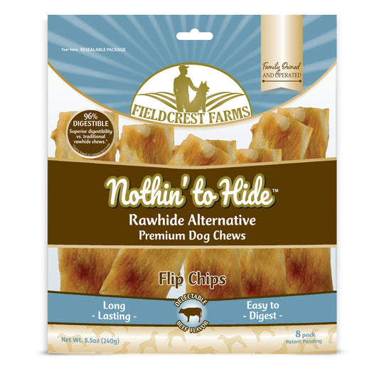 Fieldcrest Farms Nothin' to Hide Flip Chip Beef Grain Free Chews For Dogs 0.53 lb 8 pk