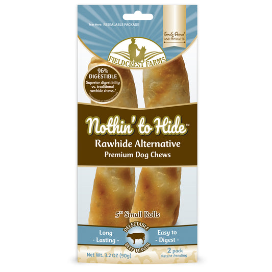 Fieldcrest Farms Nothin' to Hide Sm Roll Beef Grain Free Chews For Dogs 0.2 lb 5 in. 2 pk