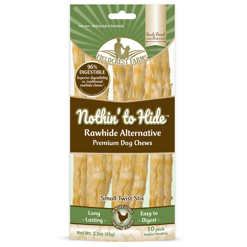 Fieldcrest Farms Nothin' to Hide Sm Twst Chicken Grain Free Chews For Dogs 0.14 lb 10 in. 10 pk
