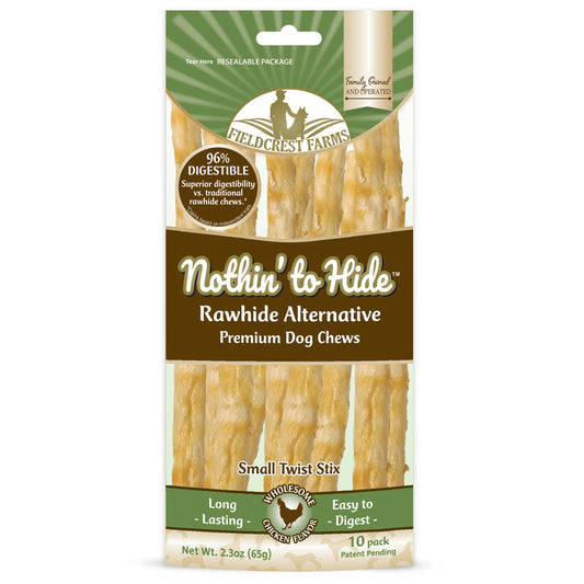 Fieldcrest Farms Nothin' to Hide Sm Twst Chicken Grain Free Chews For Dogs 0.14 lb 10 in. 10 pk