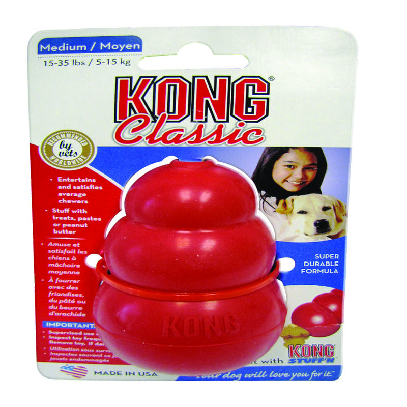 DOG TOY MD RED RUBBER