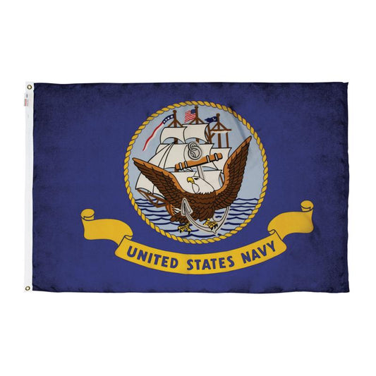 Valley Forge Navy Military Flag 3 ft. W X 5 ft. L