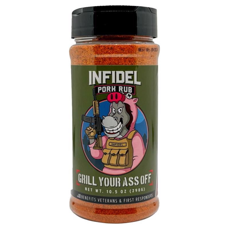 Grill Your Ass Off Infidel Pork Bar-B-Q Rub/Seasoning 10.5 oz