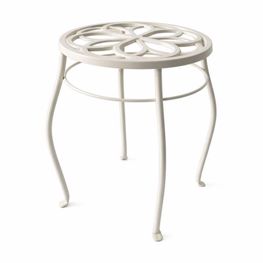 Living Accents 15 in. H Cream Cast Iron Plant Stand