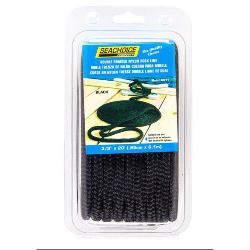 DBL BRAID DCK LNE 3/8" BK
