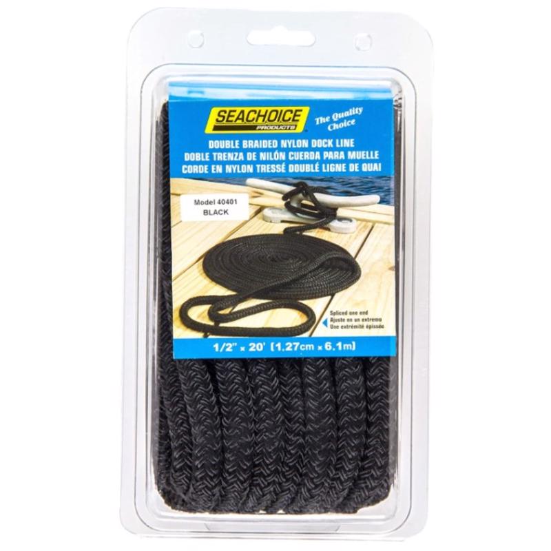 DBL BRAID DCK LNE 1/2" BK
