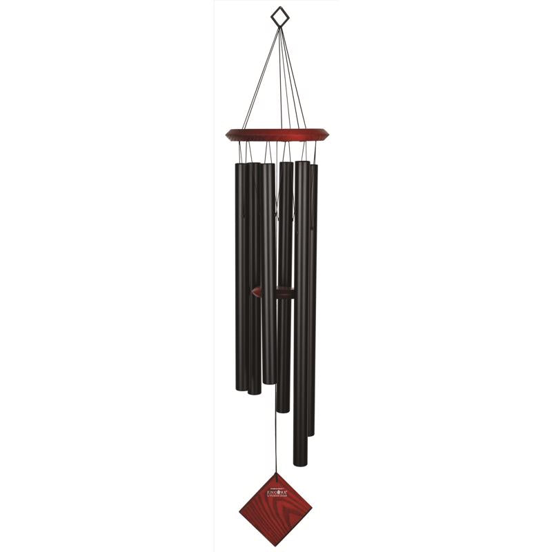 Woodstock Chimes Encore Collection Black Aluminum/Wood 37 in. Black Chimes of Earth Wind Chime