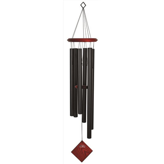 Woodstock Chimes Encore Collection Black Aluminum/Wood 37 in. Black Chimes of Earth Wind Chime