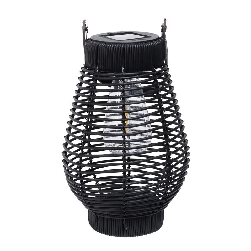 Exhart Black Plastic 14 in. H Lantern